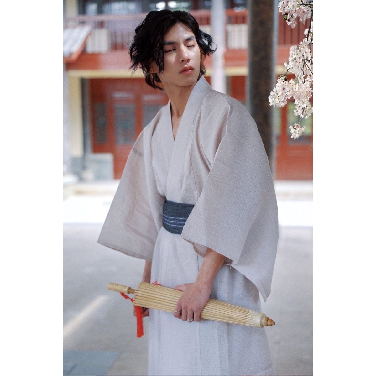 Kimono Japonais Homme Blanc