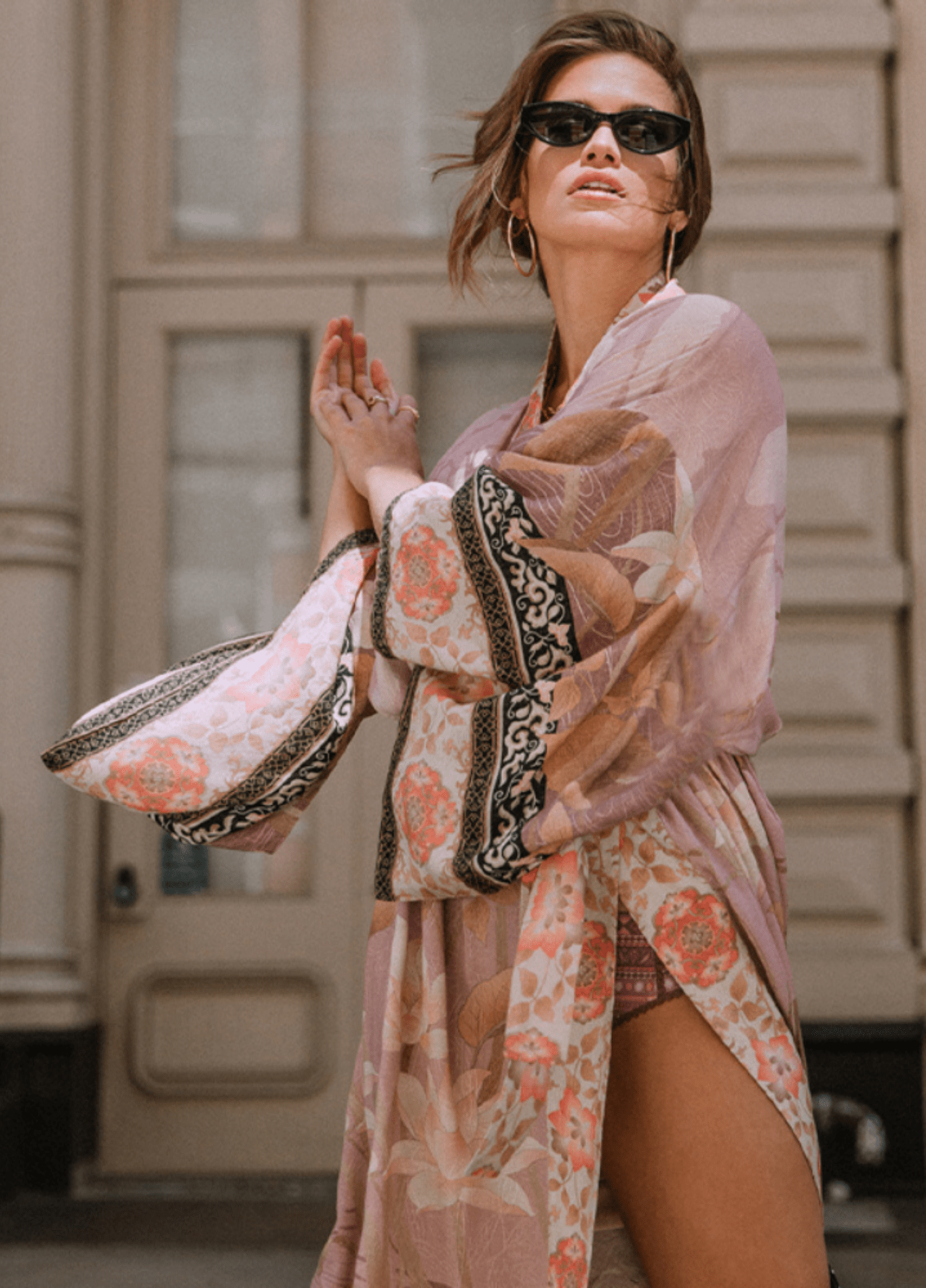 Kimono Long | Nuances Rosées