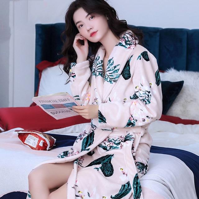 Kimono Peignoir Rose Pâle / M(160cm)