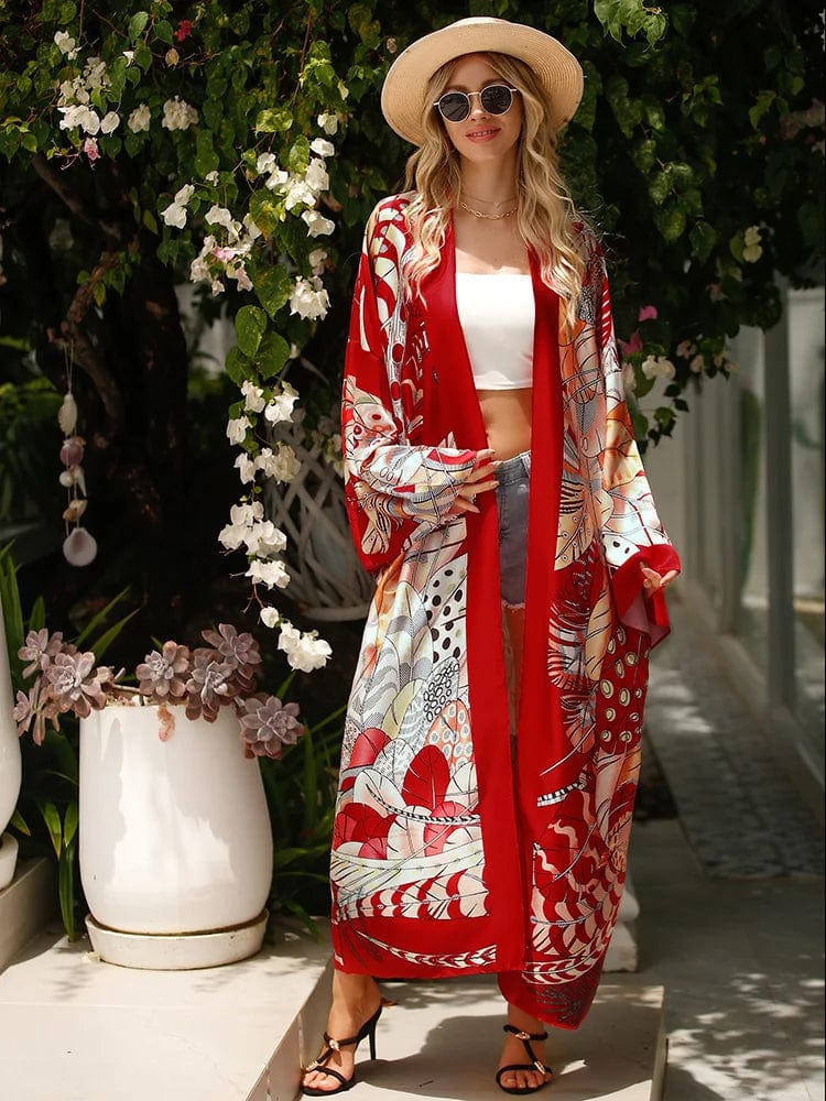 Kimono Rouge Femme