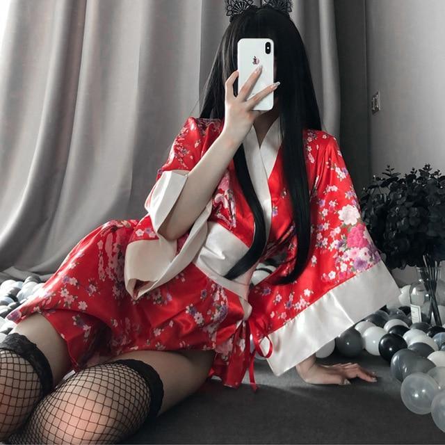 Kimono Sexy Geisha Rouge