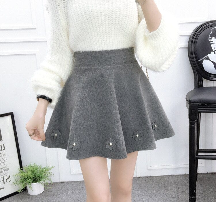 Mini Jupe Japonaise Gris / S