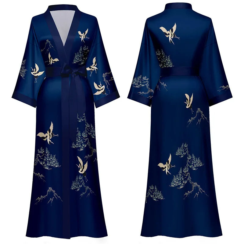 Kimono Bleu Marine Femme