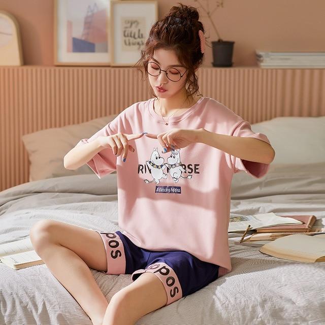 Pyjama Japonais Femme Rose Rose / XL