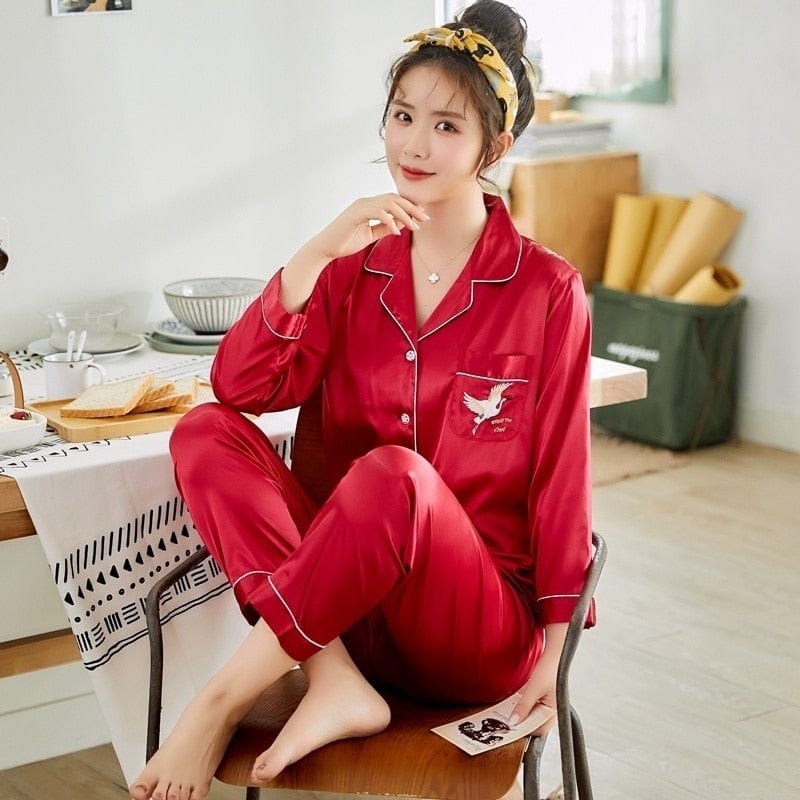 Pyjama Japonais Rouge Femme / M