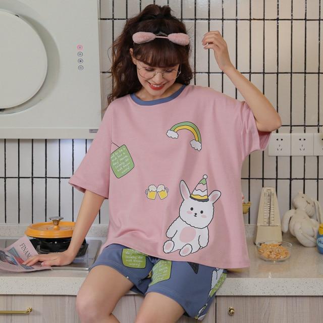 Pyjama Lapin Japonais Rose / XL