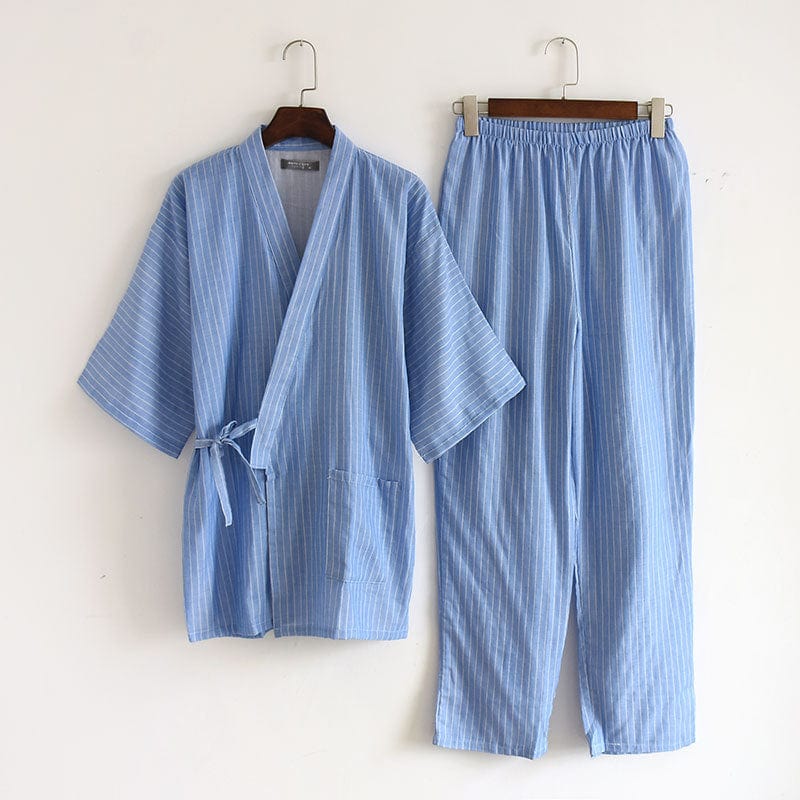 Pyjama Traditionnel Japonais Bleu / M