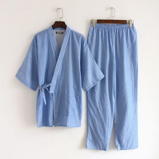 Pyjama Traditionnel Japonais Bleu / M