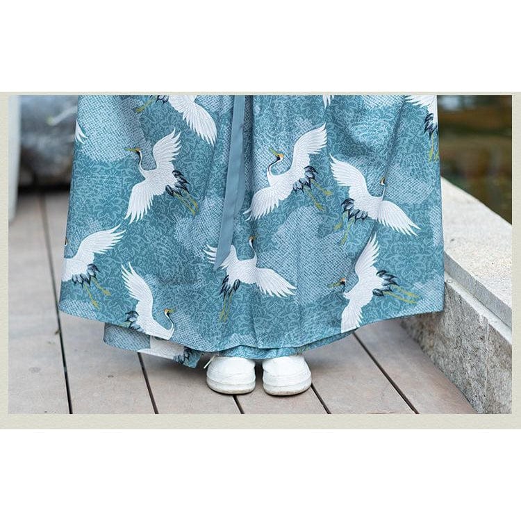 Robe Hakama Motif Grue