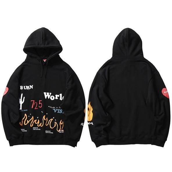 Sweat Japonais Burn Noir / S