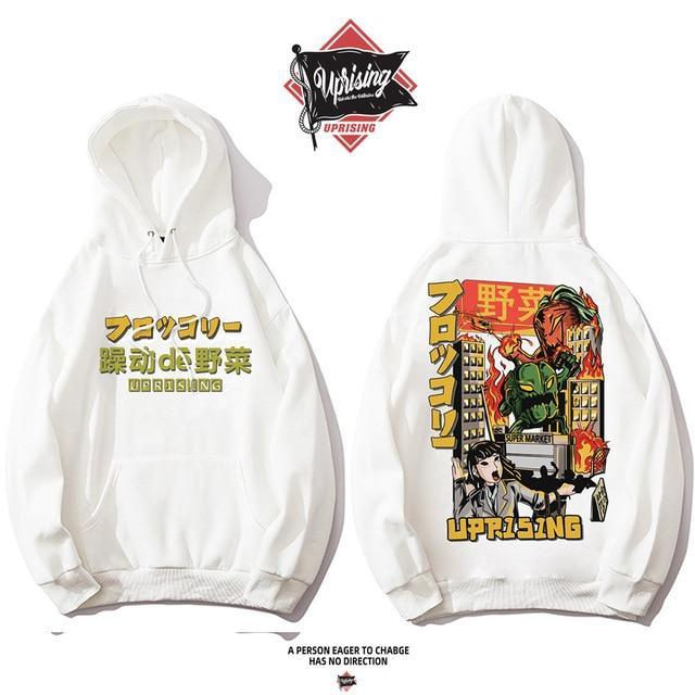 Sweat Japonais Monsters Blanc / M