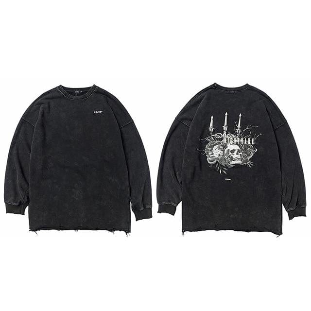 Sweat Japonais Skull Prodige Noir / L