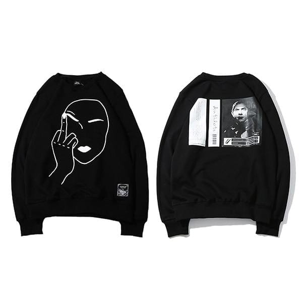 Sweat Japonais Woman F* Noir / L