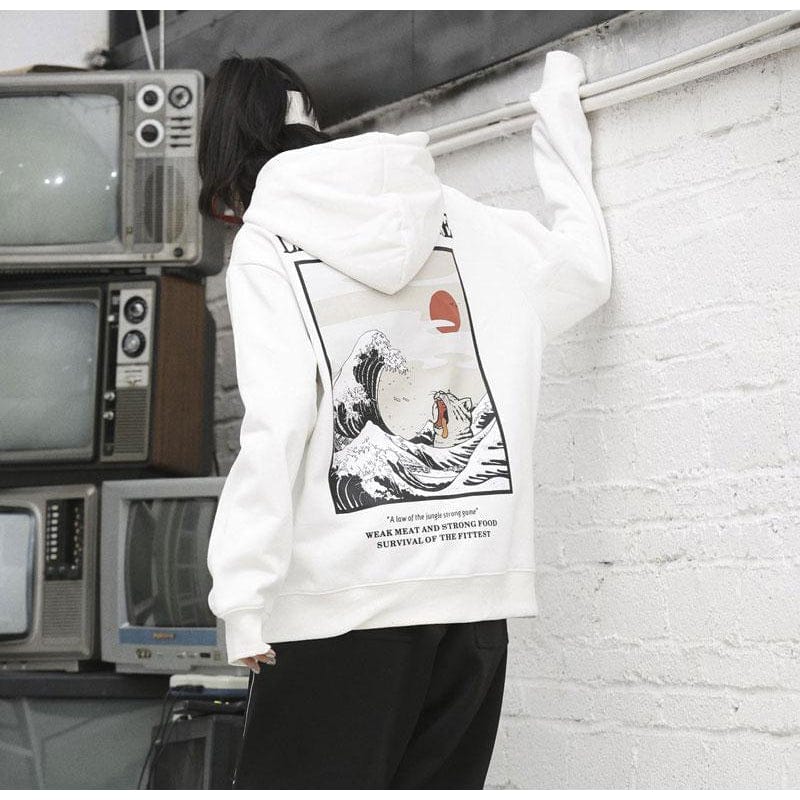 Sweat Vague Japonais Blanc / S