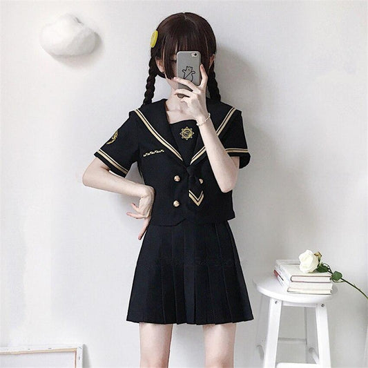 Uniforme Japonais Fille Noir Noir / S