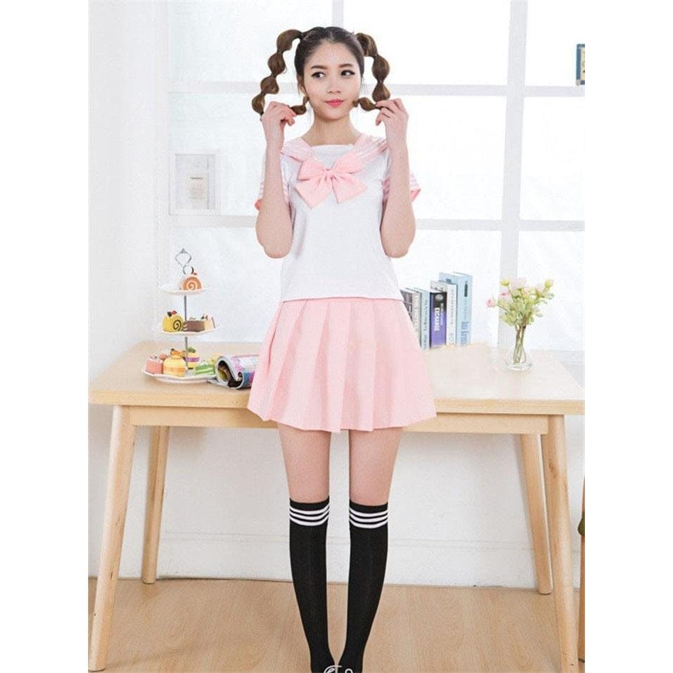 Uniforme Japonais Fille - Rose Rose / S