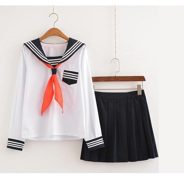 Uniforme Japonais Manche Longue Blanc / Long / S