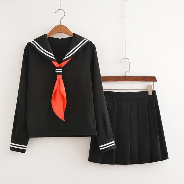 Uniforme Japonais Noir Noir / Long / S