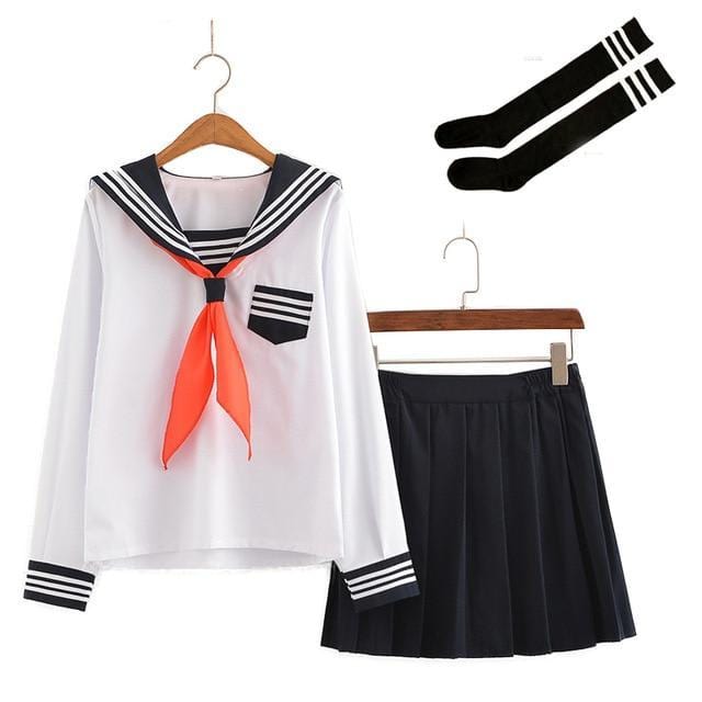 Uniforme Scolaire Japonais - Long Blanc Long / S