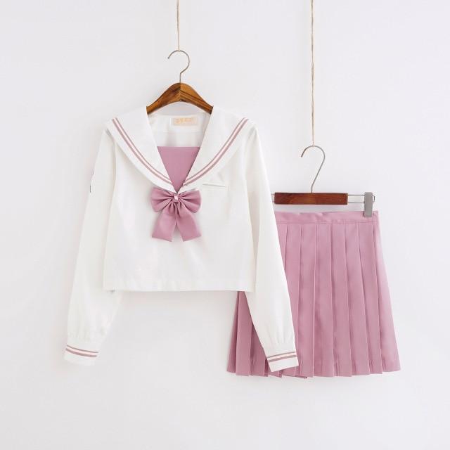 Uniforme scolaire japonais Rose Rose / Long / S