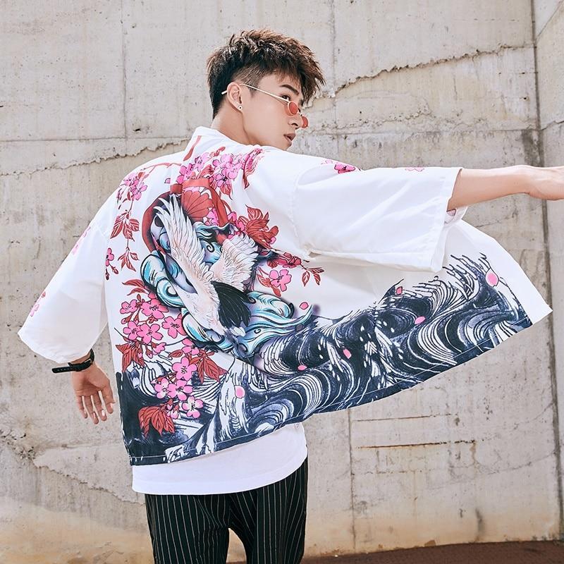 Veste Courte Kimono Blanc / M