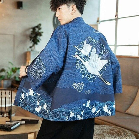 Veste Japonaise Bleu / XXL