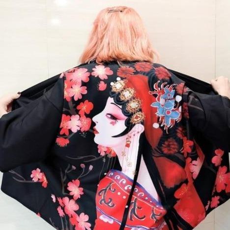 Veste Kimono Fleuri Femme