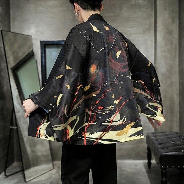 Veste Kimono Fluide Imprimé / M