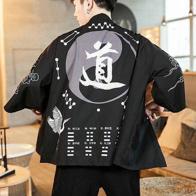 Veste Kimono Homme Noir