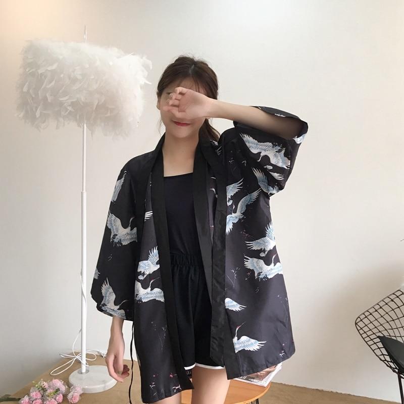 Veste Kimono Noir Femme