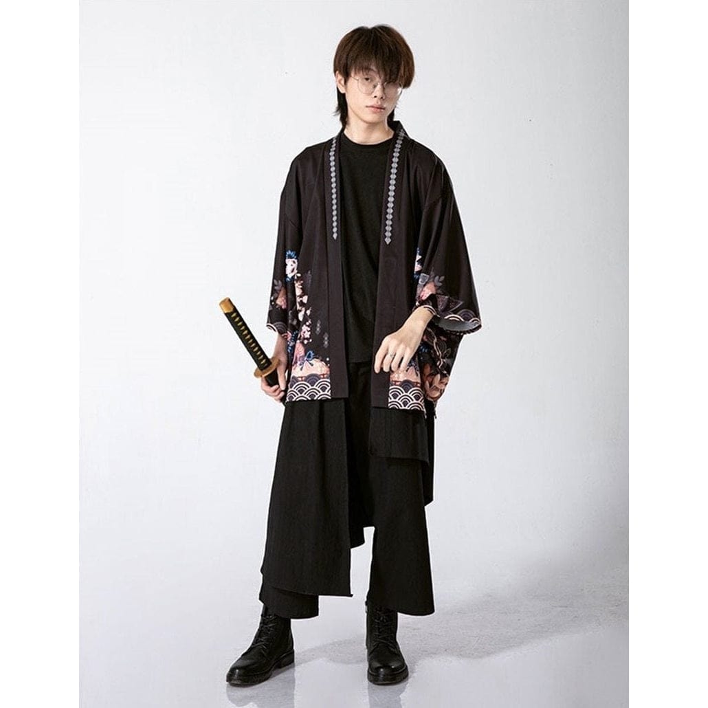 Veste Kimono Noir Homme