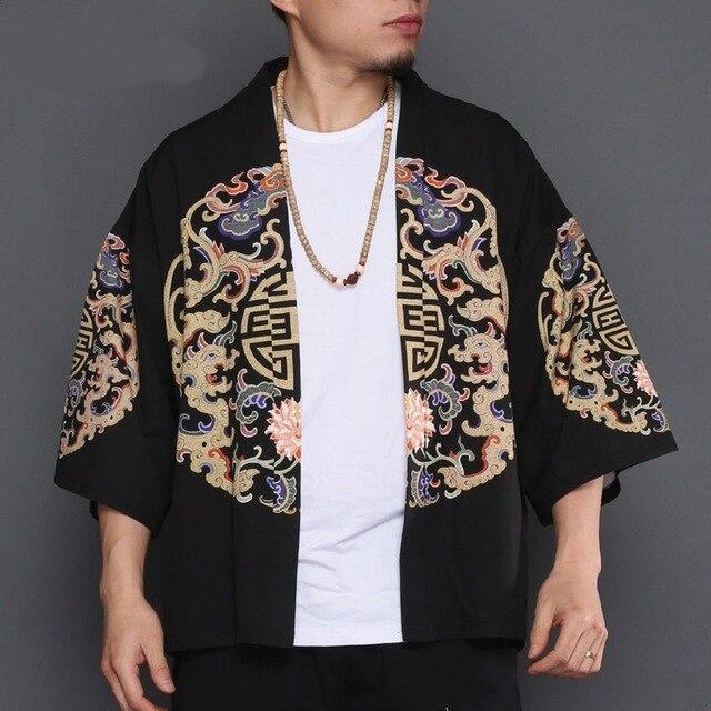 Veste Kimono Tendance Noir / XXL