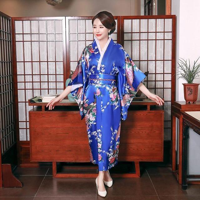 Yukata Femme Bleu Roi