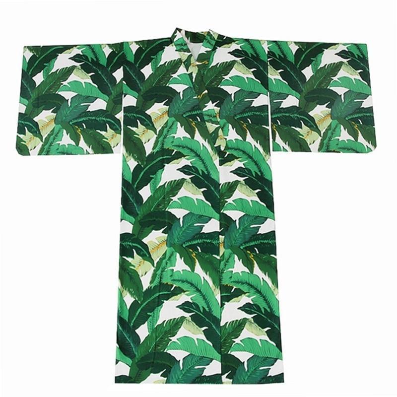 Yukata Femme Motif Tropical