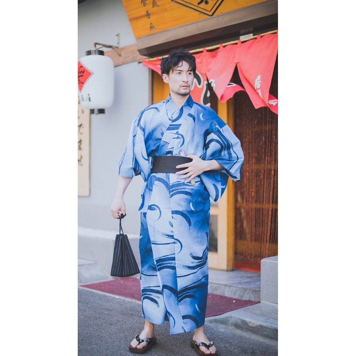 Yukata Homme Bleu