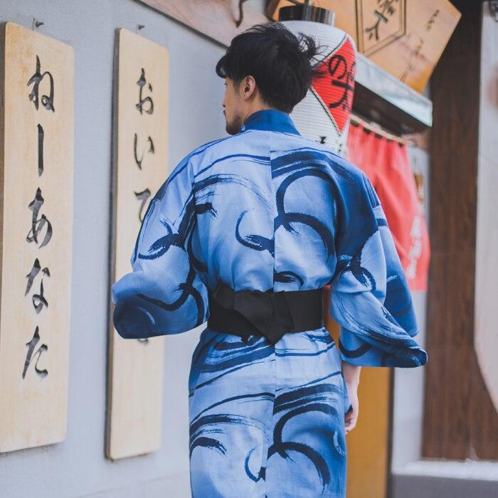 Yukata Homme Bleu