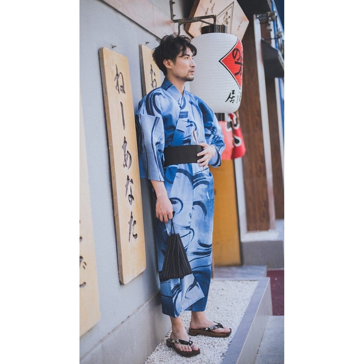 Yukata Homme Bleu