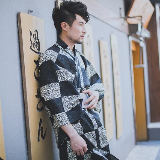 Yukata Homme Damier