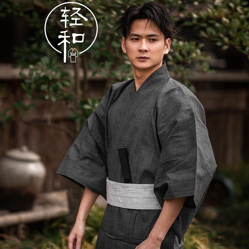 Yukata Homme Mangan Gris / M