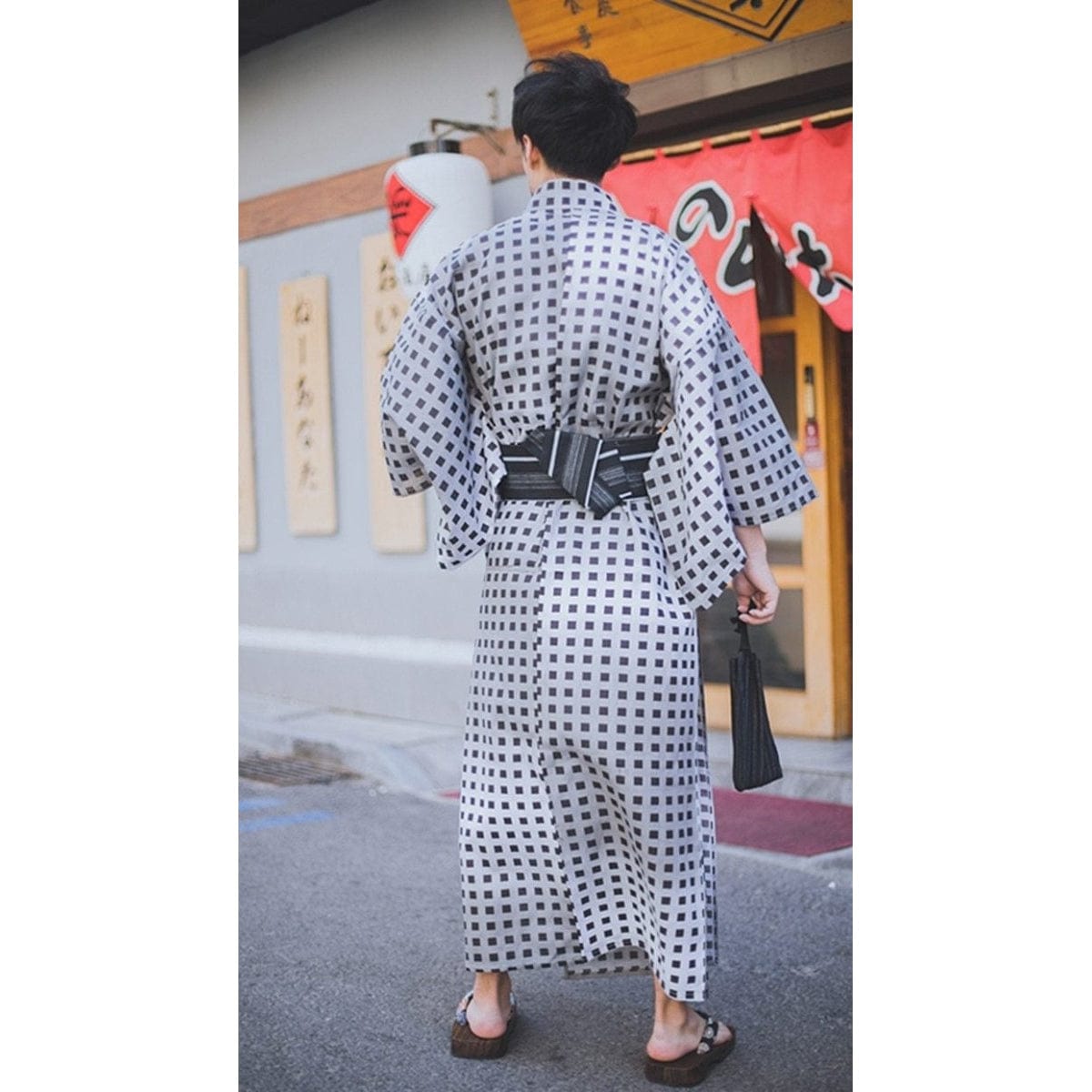 Yukata Homme Motif Ichimatsu