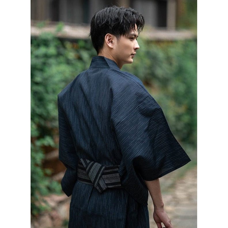 Yukata Homme Traditionnel Bleu Marine