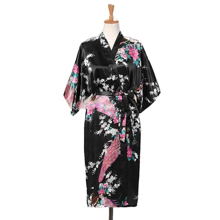 Yukata Noir Japonais Femme